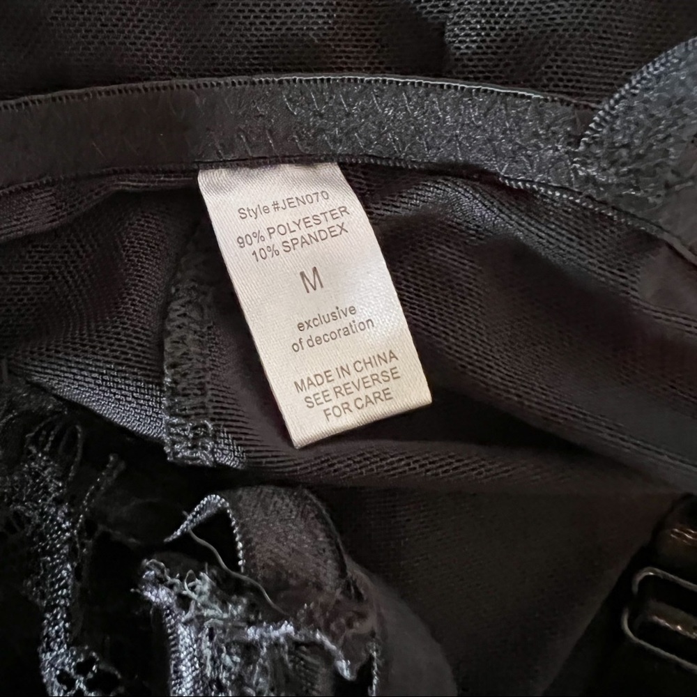 nobrand | black sheer lace teddy demi cup medium - Picture 8 of 8